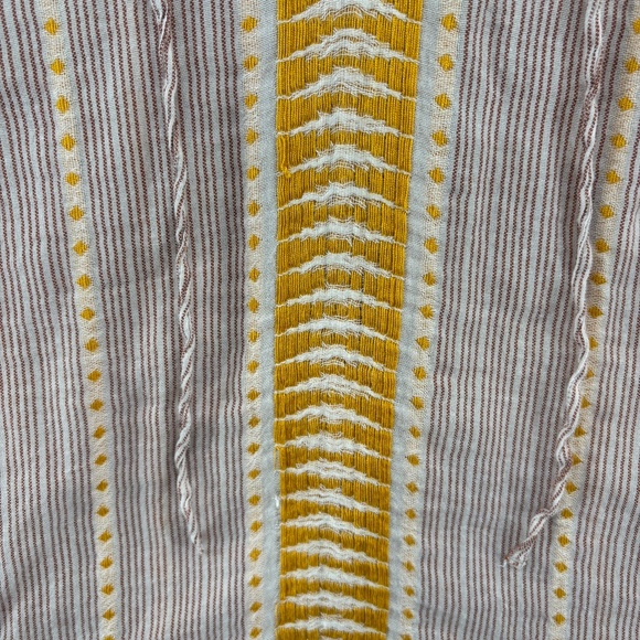 Lucky Brand Boho Striped Embroidered Peasant Blouse | Size Small - Picture 4 of 12